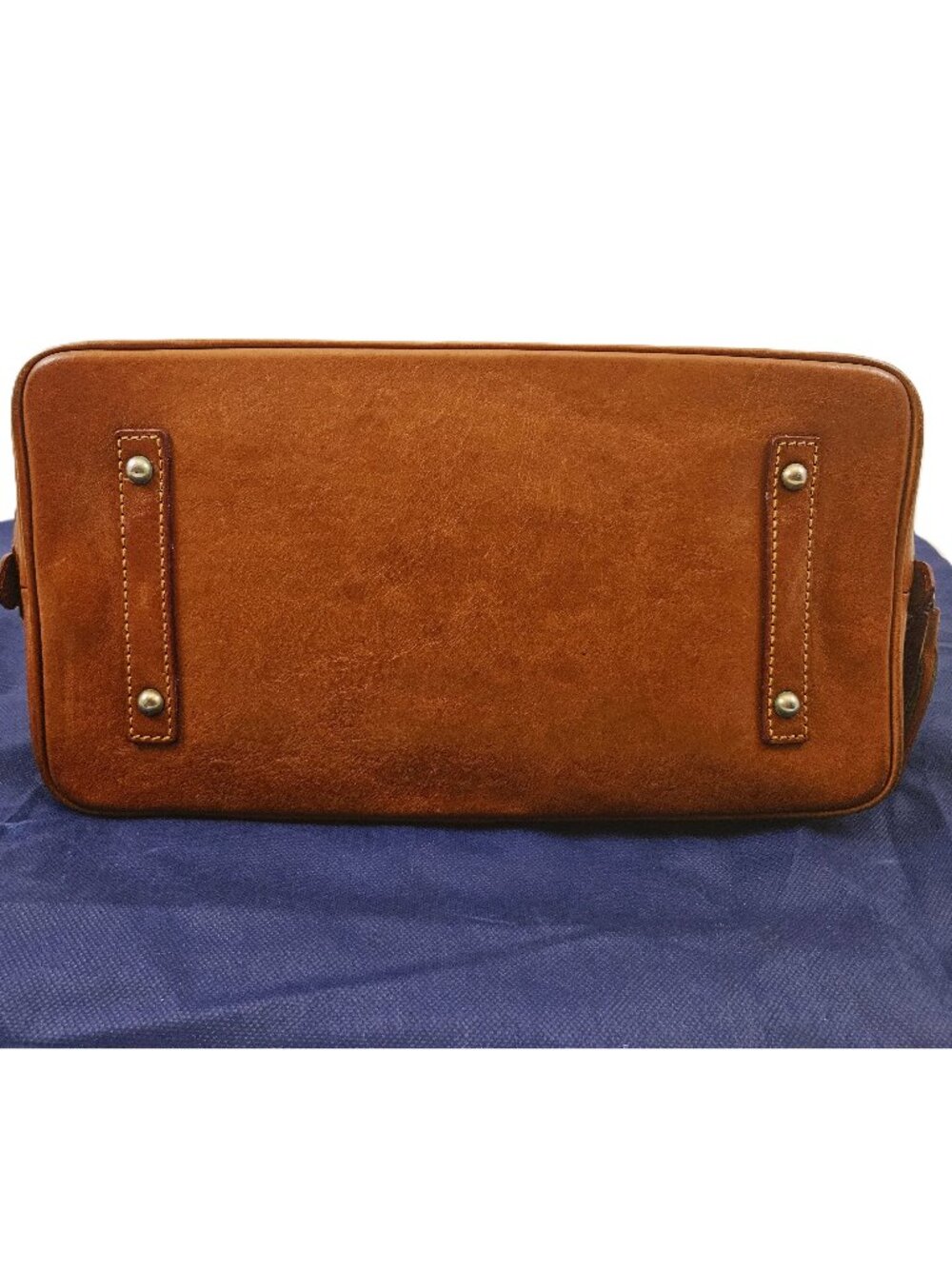 Dooney & Bourke Florentine Leather Vachetta Domed Satchel Natural Whip Stitch DB - Picture 4 of 15